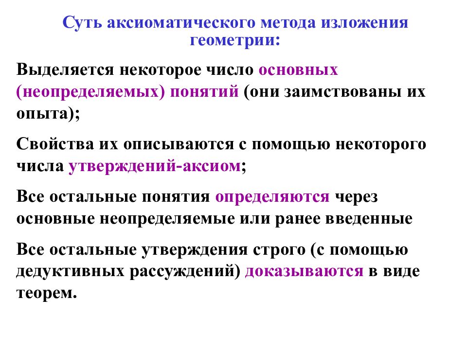 Презентация аксиоматический метод в геометрии