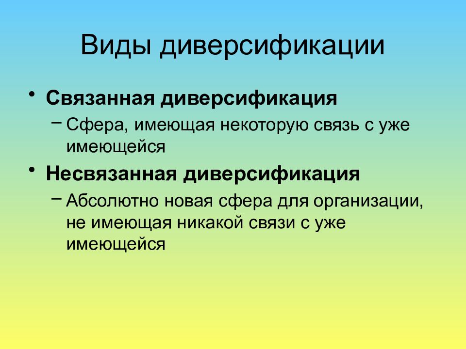 Диверсификация что это такое простыми словами. Виды диверсификации. Связанная диверсификация. Несвязанная диверсификация. Связанная и несвязанная стратегия диверсификации.