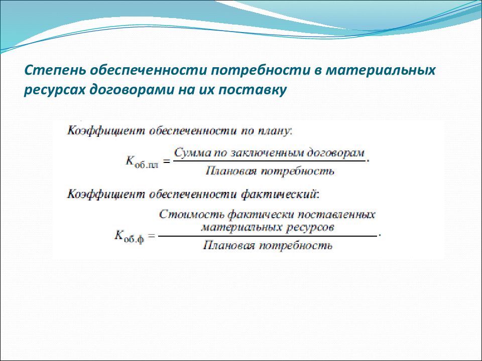 Коэффициент обеспечения потребности источниками покрытия по плану