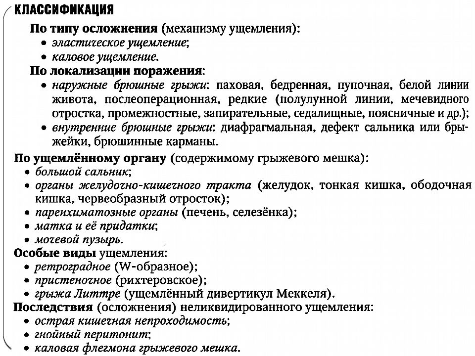 Какова клиническая картина при рихтеровском ущемлении