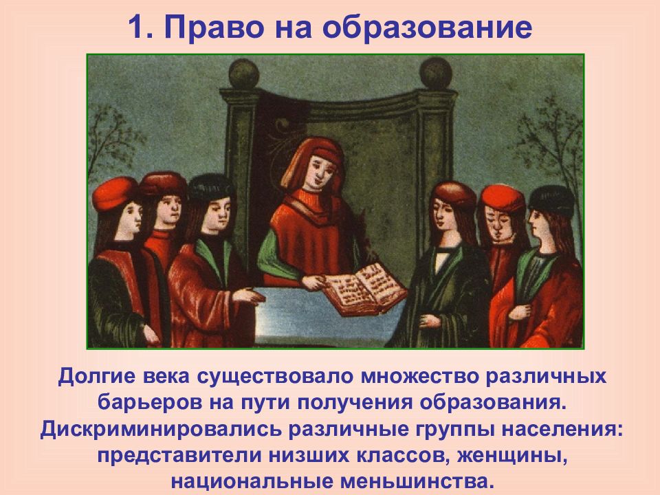 Право на получение образования. Сфера образования и его регулирование презентация.