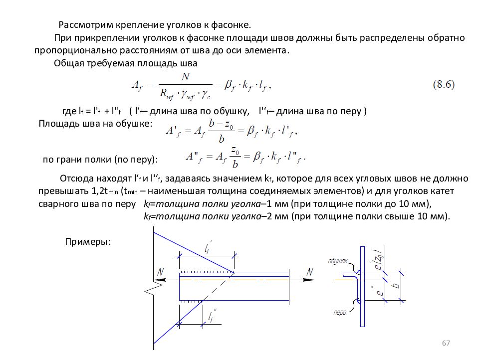 Усилия для прикрепления