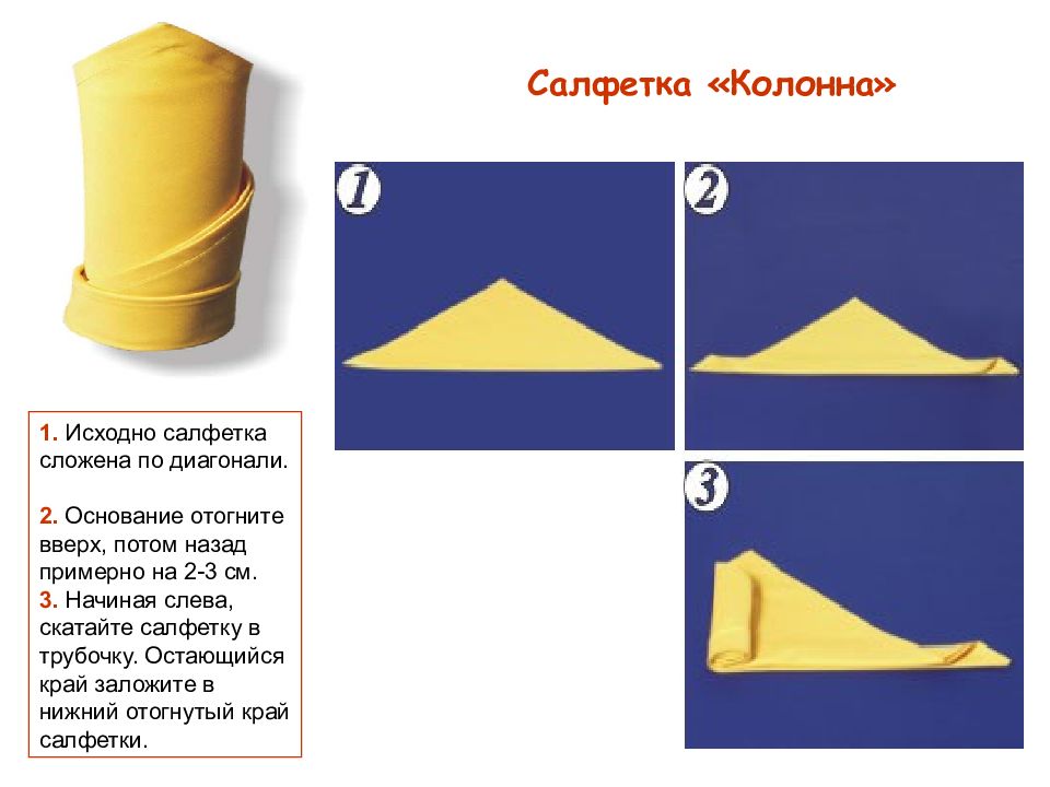 Презентация складываем салфетки