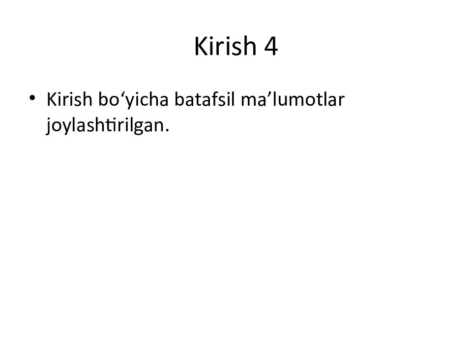 Kirish 4