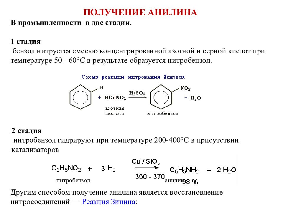 Толуол группа соединений. Схема синтеза анилина из бензола. Взаимодействие нитробензола с серной кислотой. Бензол плюс 2 азотной кислоты. Как из анилина получить бензол.