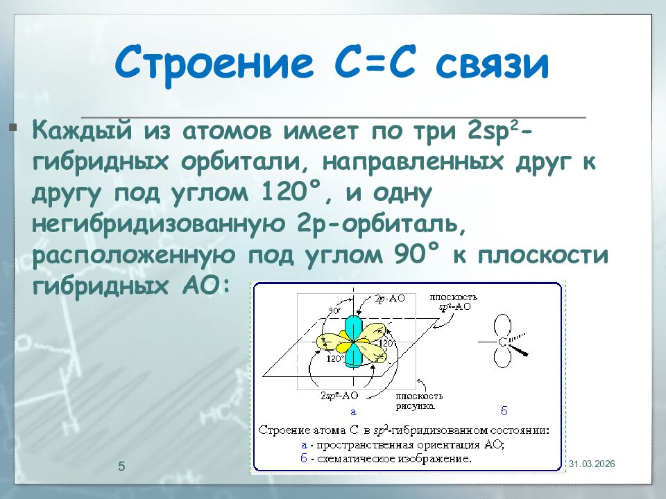 Строение С=С связи