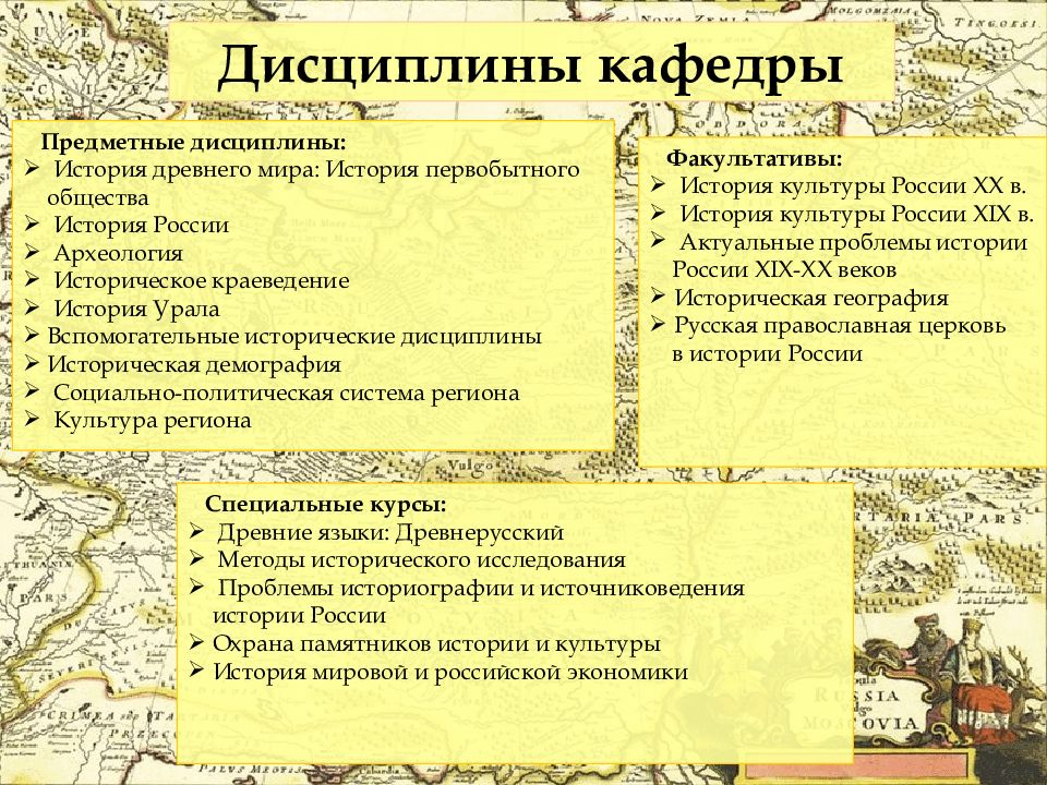 Дисциплины кафедры. Историческое краеведение. Дисциплины факультета истории. Кафедры и дисциплины. Античная историография и источниковедение..