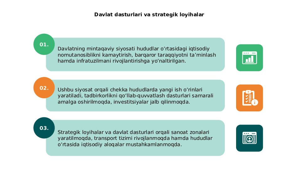 Davlat dasturlari va strategik loyihalar
