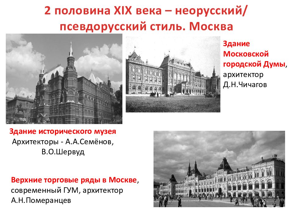 Moscow егэ. Городская Дума в Москве 19 век. Семенов Архитектор 19 век. Исторический музей в Москве 19 век. Московская городская Дума Неорусский стиль.