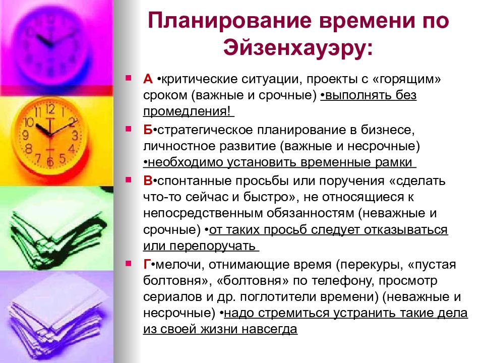 Планирование времени презентация