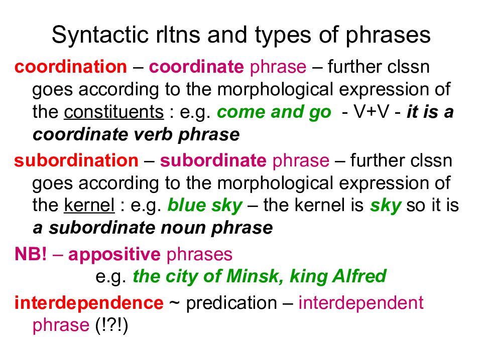 Subordinate. Coordinate phrases. Coordinate and subordinate phrases. Coordination and subordination. Subordinate phrase примеры.