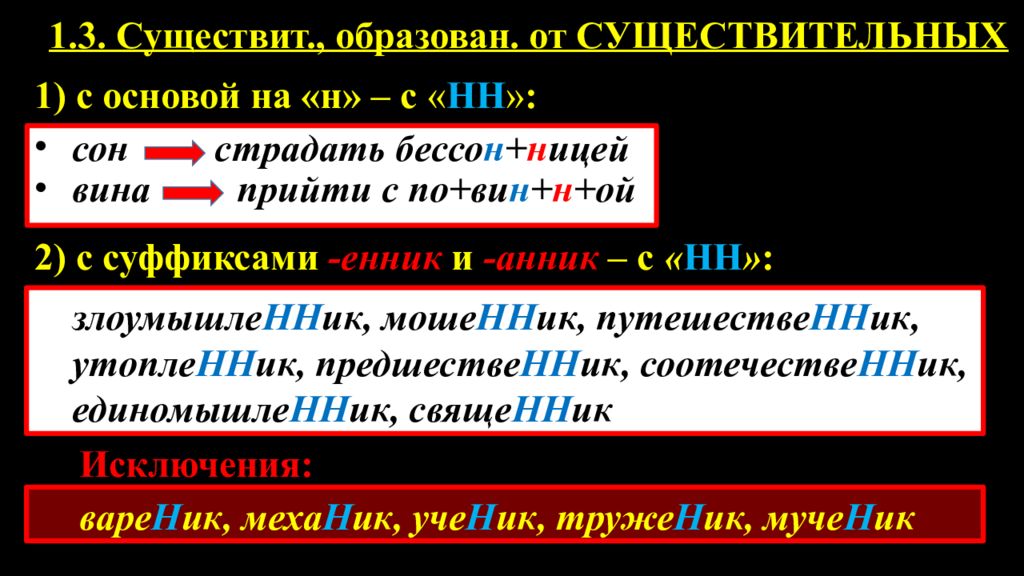 Одна и 2 н в суффиксах прилагательных. Н И НН В суффиксах деепричастий. Русский н и НН. Н И НН В числительных.