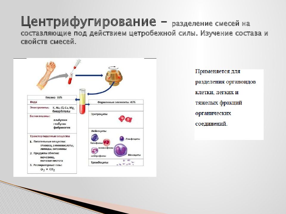 Под составляющие. Центрифугирование ЕГЭ биология.