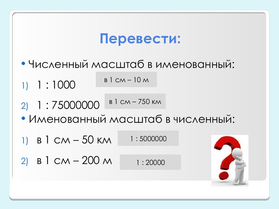 Масштаб 5 класс