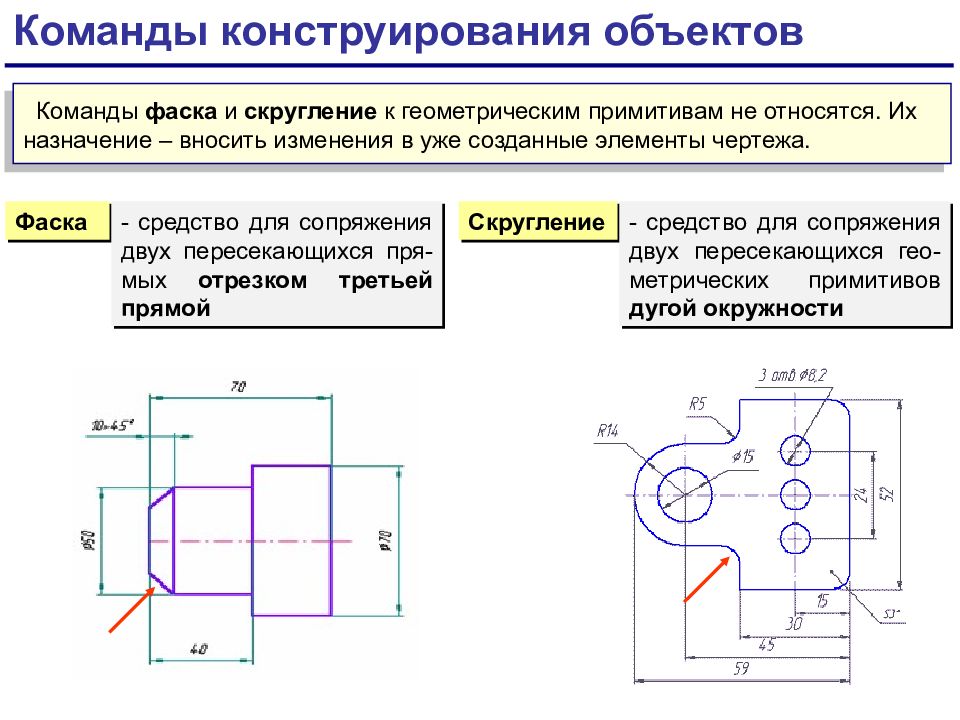 Как указать фаску на чертеже в компасе