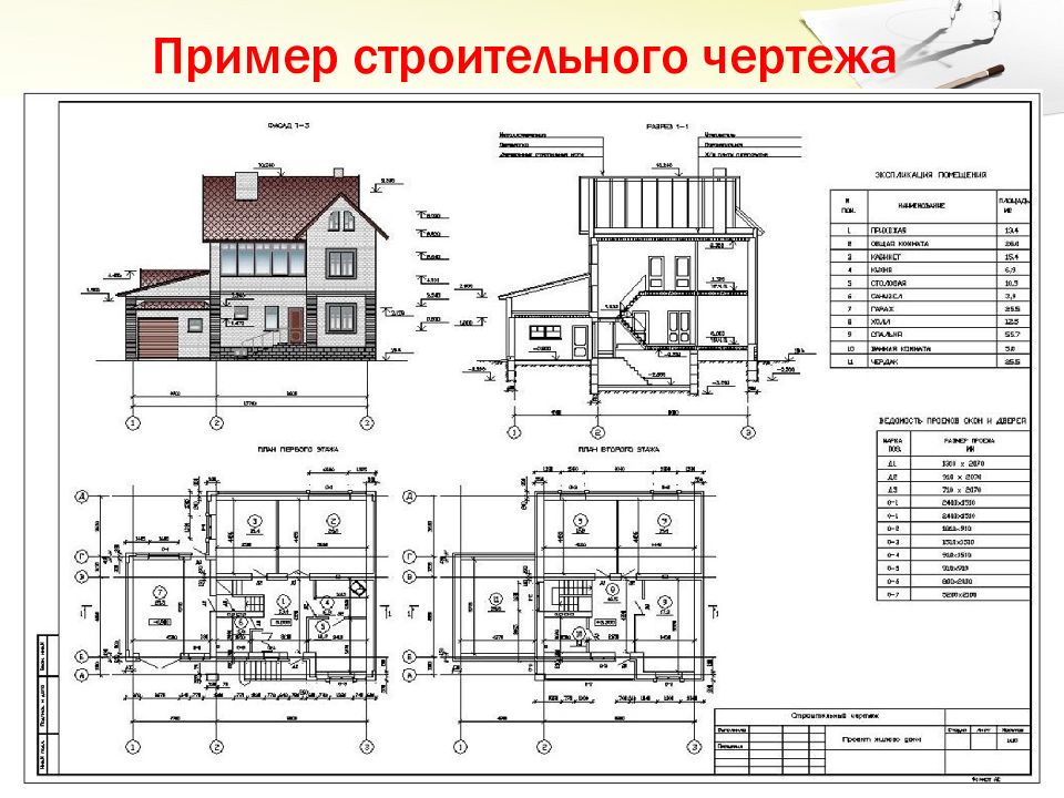 Рабочий чертеж зданий и сооружений