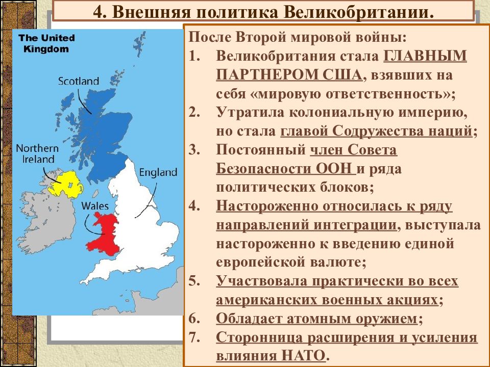 Великобритания план страны