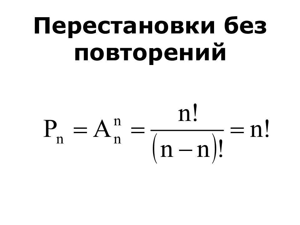 Формула перестановки. Перестановки без повторений. Число перестановок без повторений. Подстановка без повторений. Перестановка без повторений определение.