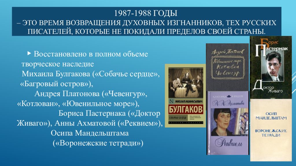 Развитие литературы 1950 1980 х годов