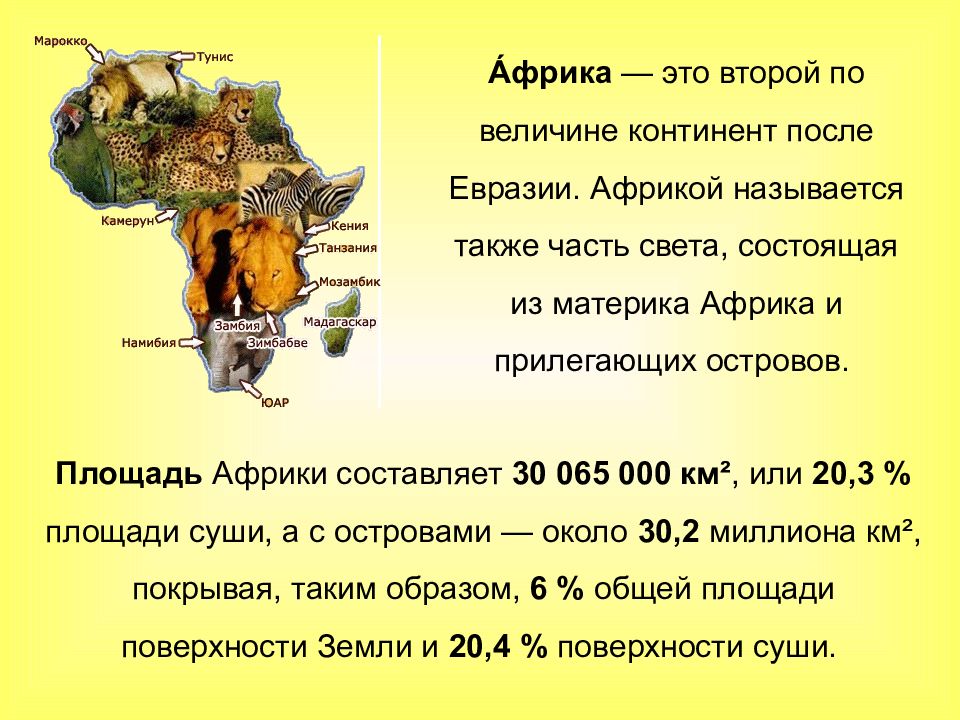 Презентация по теме африка 7 класс