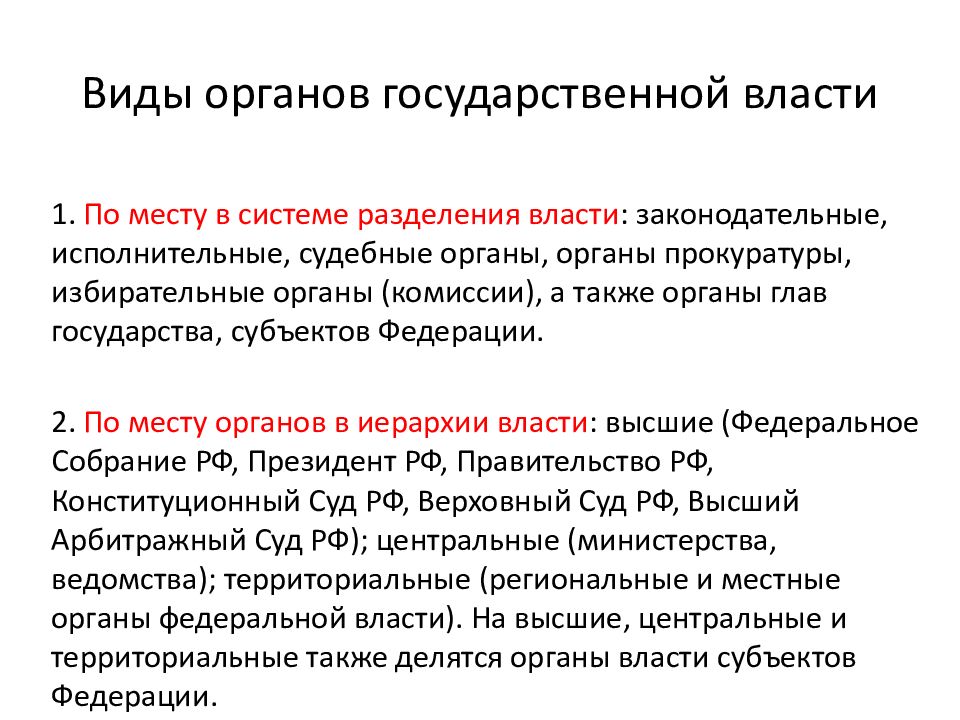 Территориальные органы федеральных служб и агентств