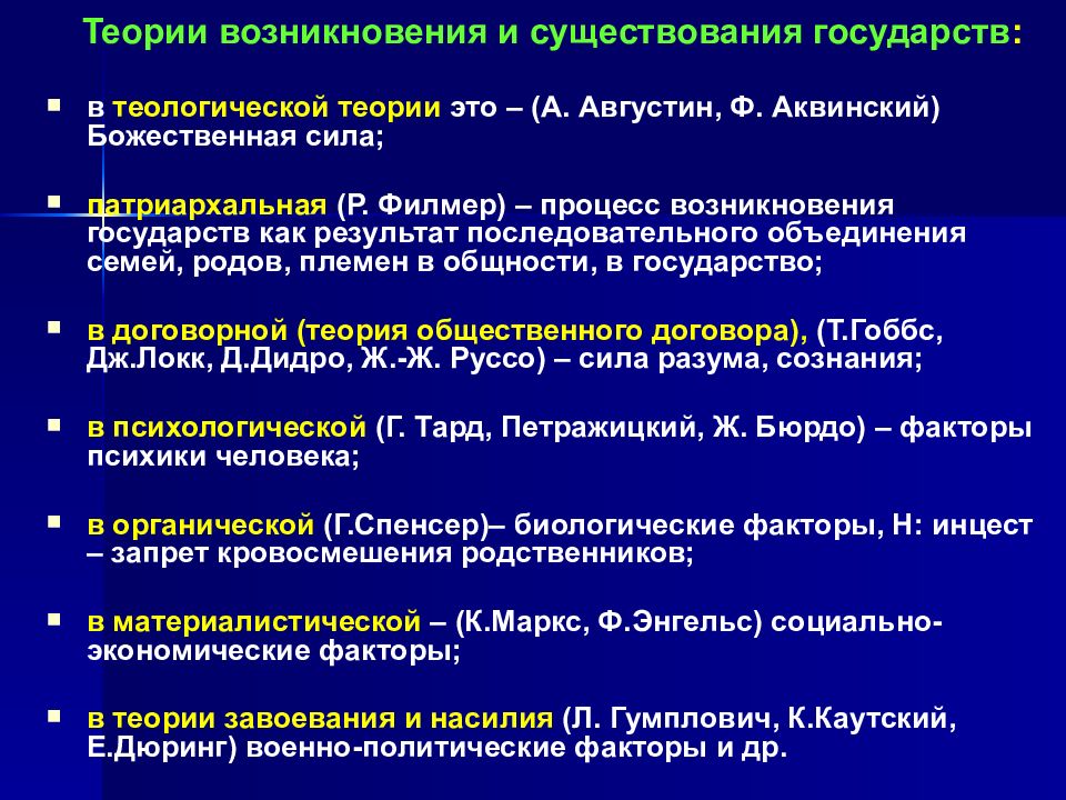 Необходимость существования государственного. Теории происхождения и существования государства. Теория существования государства. Теории возникновения гражданского общества. Цели существования государства.