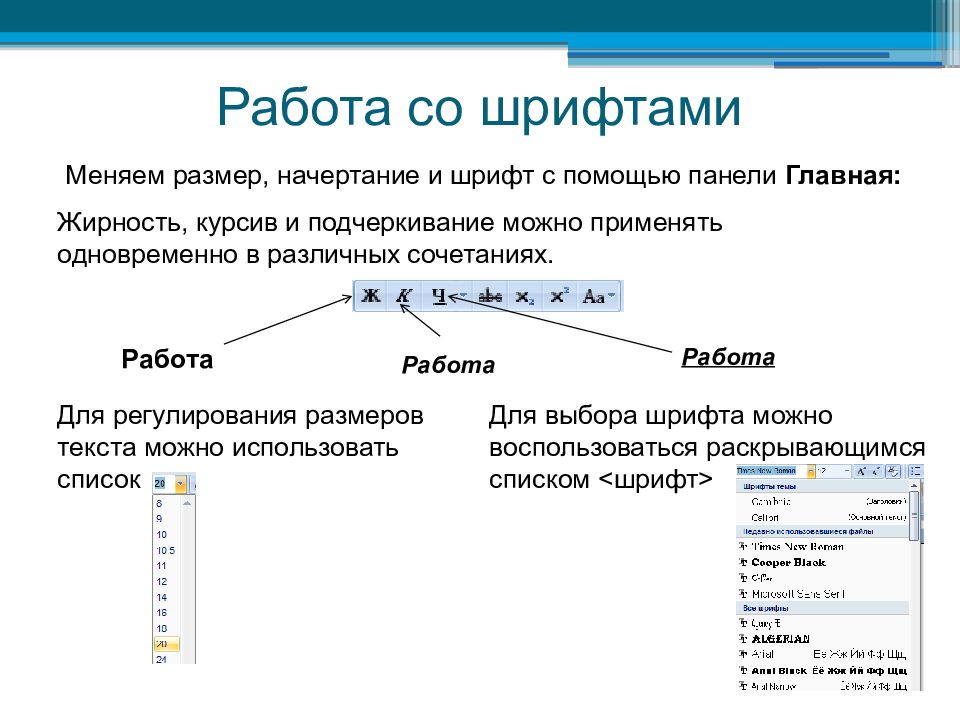 Начертание в компьютере. Основные виды шрифтов. Виды шрифтов в Word. Работа шрифт. Основные виды шрифтов в информатике.