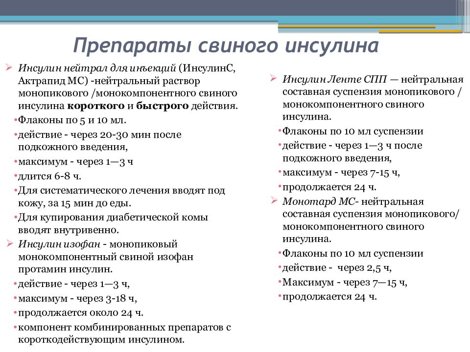 Препараты гормонов поджелудочной железы презентация