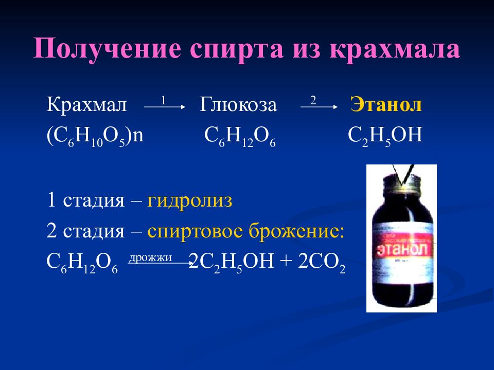 Метанол и натрий продукт. Получение этилового спирта из крахмала. Получение спирта из крахмала.