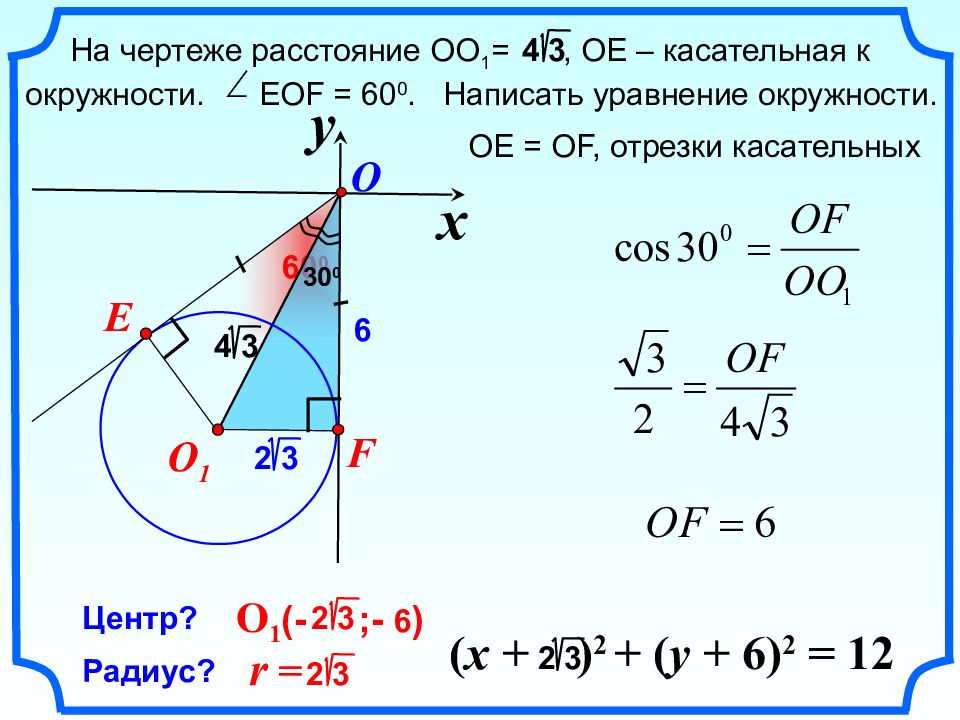 Радиус 23. Формула касательной к окружности через координаты. Уравнение прямой касательной к окружности. Уравнение касательной к окр. Касательная к окружности уравнение.