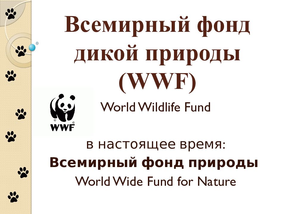 Какой всемирный фонд дикой природы. Всемирный фонд дикой природы World Wildlife Fund (WWF). WWF презентация. Всемирный фонд природы презентация. WWF - Всемирный фонд природы презентация.