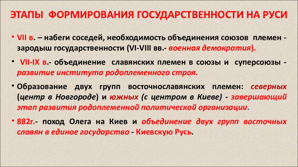 Восточные славяне накануне образования государства