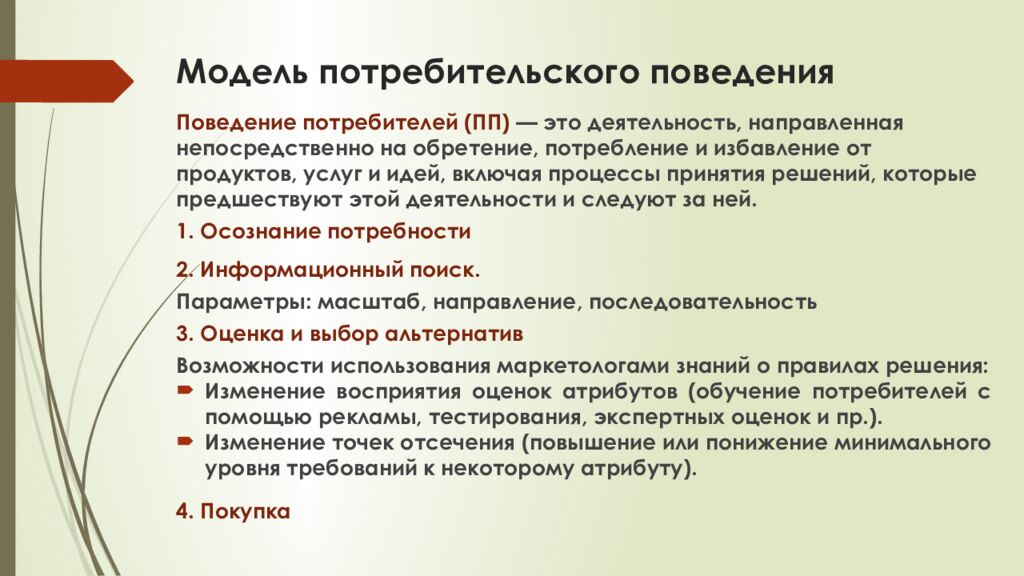 Модель потребительского поведения