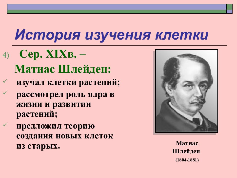 Шлейден достижения. " История изучения клетки" кластер. История изучения клетки клеточная теория. Краткая история изучения клетки.