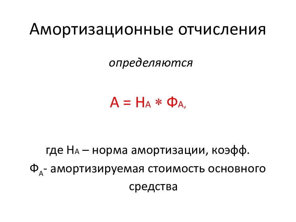 Норма амортизационных отчислений