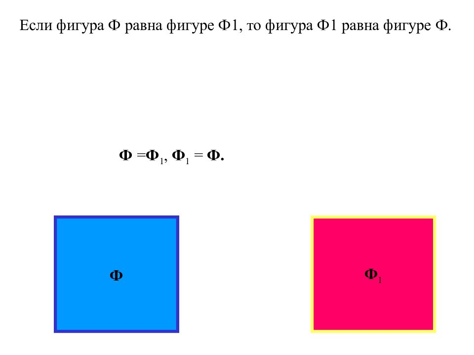 Любая фигура равна самой себе рисунок