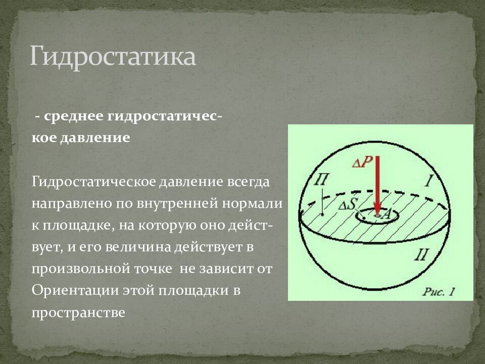 Гидростатика