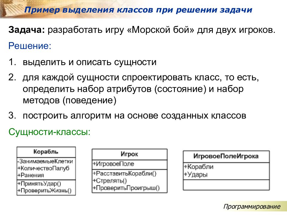 В каком примере выделенное