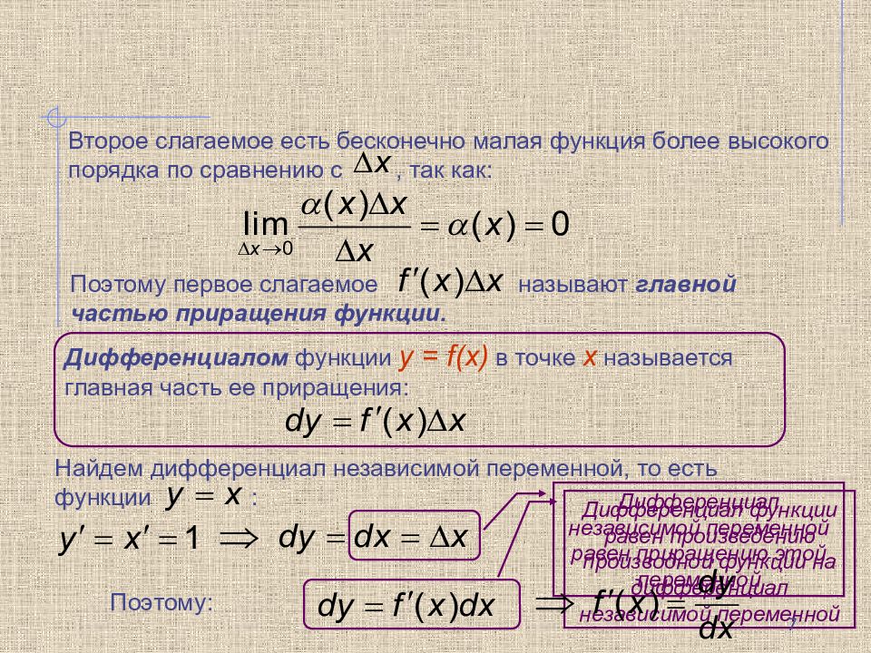 Производная функции y e