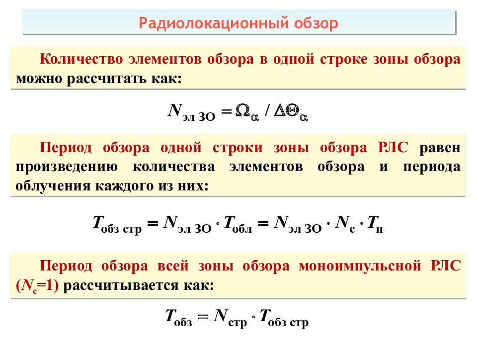 Теоретические основы радиолокации Тема 1 : Принципы построения системы ПРН