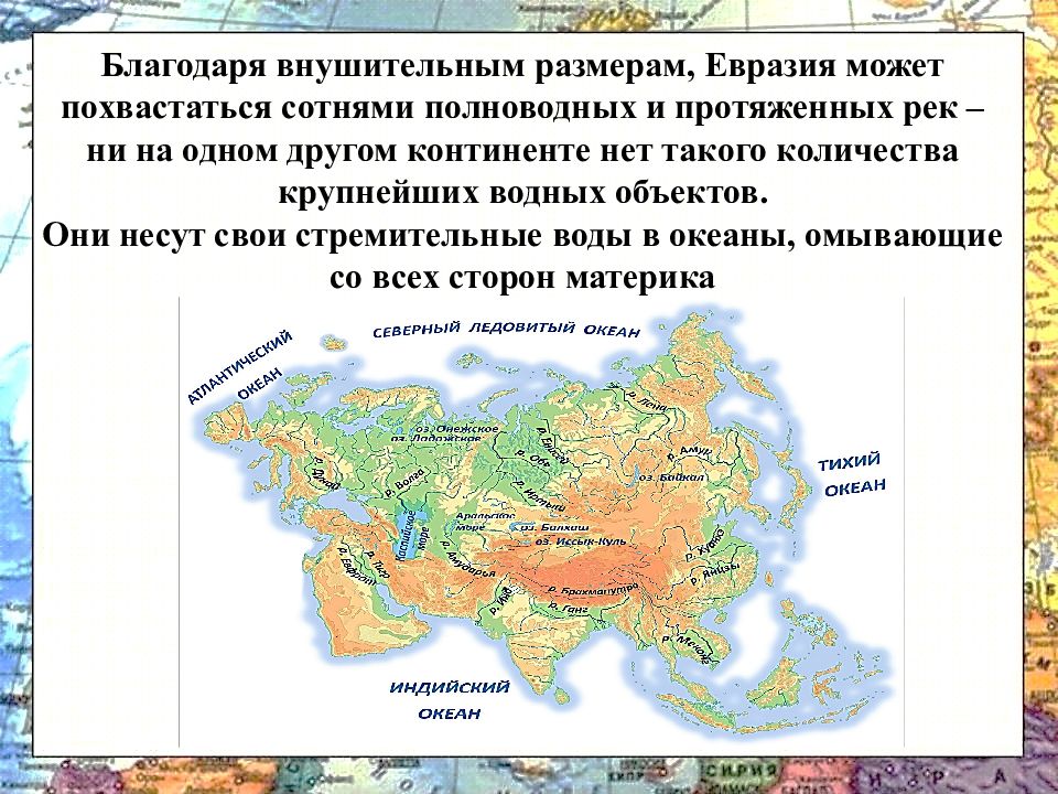 План описания реки 7 класс евразия