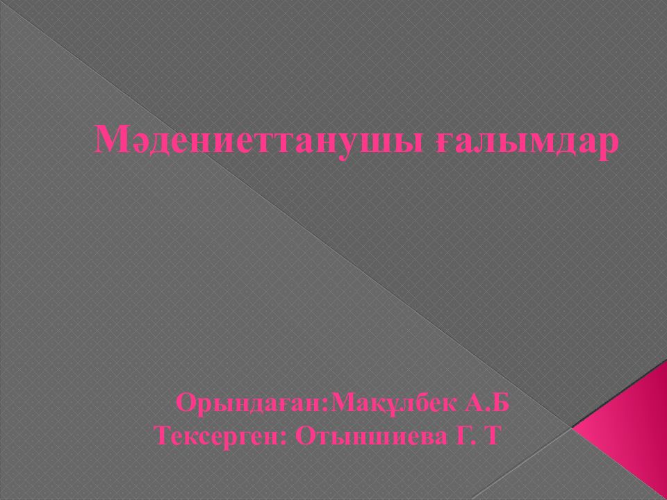 Мәдениеттанушы ғалымдар