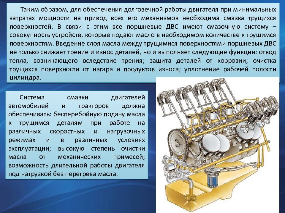 Как масло влияет на двигатель. Система смазки двигателя система. Система смазки ДВС 2101. Узлы системы смазки двигателя. Принцип действия смазочной системы двигателя.