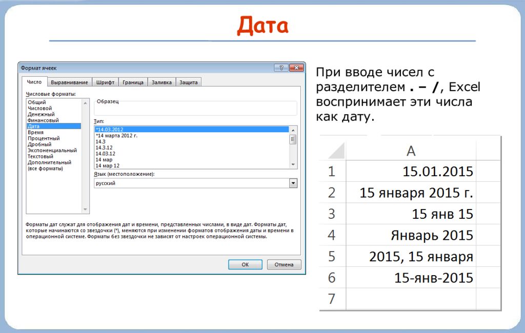 Формат даты. Формат числа с разделителем. Общий числовой Формат. Форат чиса сразделителем. Дата в числовом формате.