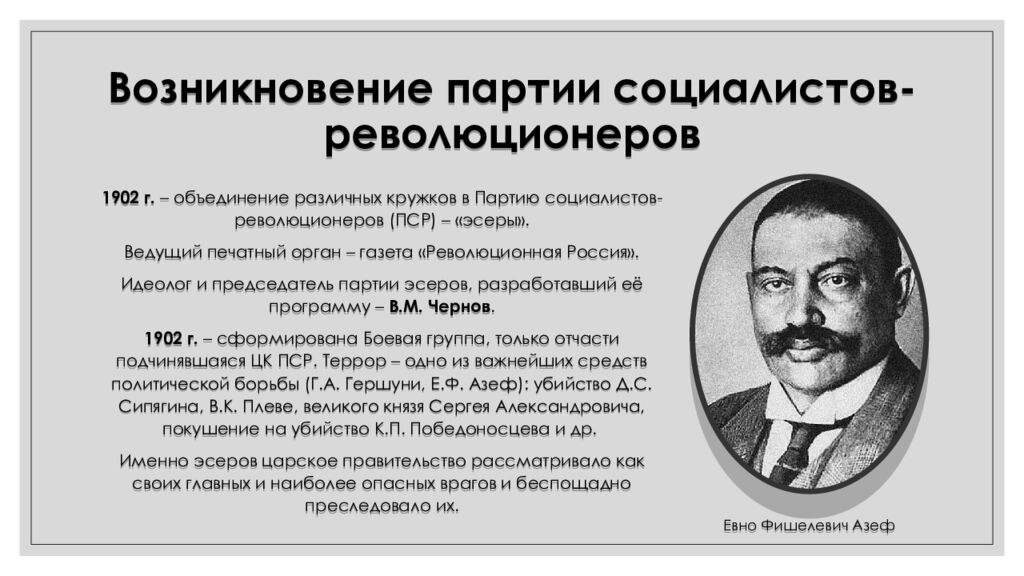 Возникновение партии социалистов-революционеров