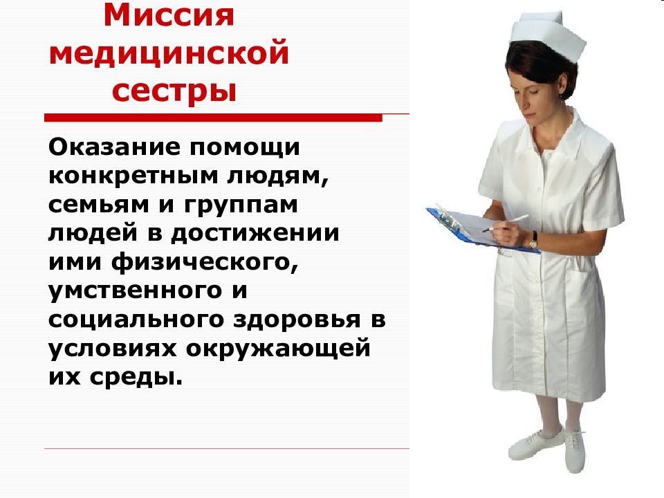 Презентация медицинская сестра