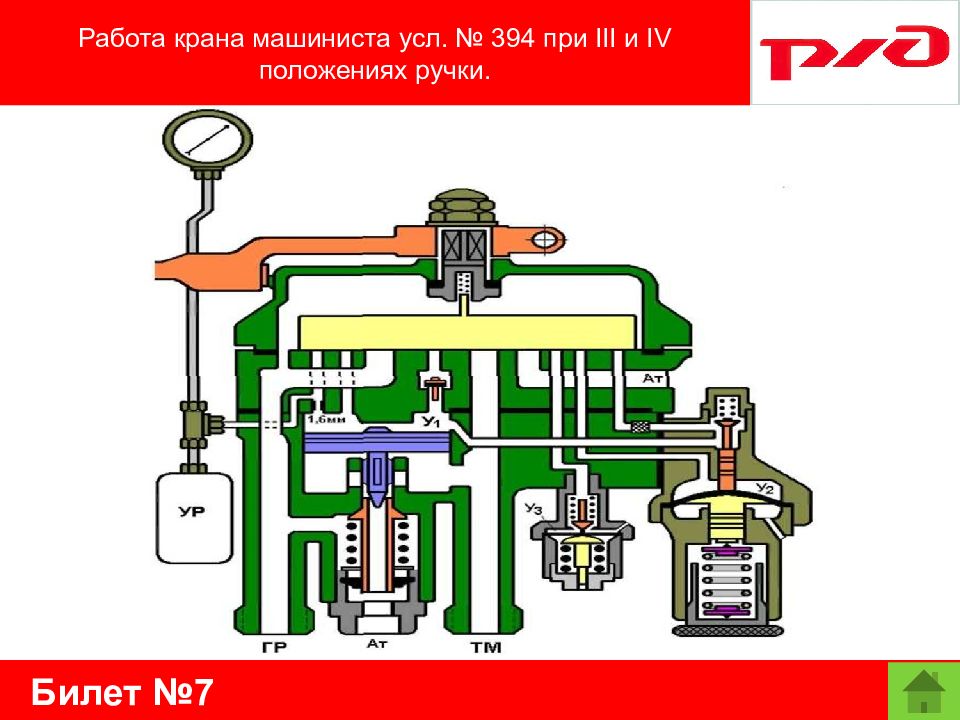 Положения крана машиниста. Двухседельный клапан крана машиниста 394. Питательный клапан крана машиниста 394. Кран машиниста усл.394 4848-9011. Схема крана машиниста 394.