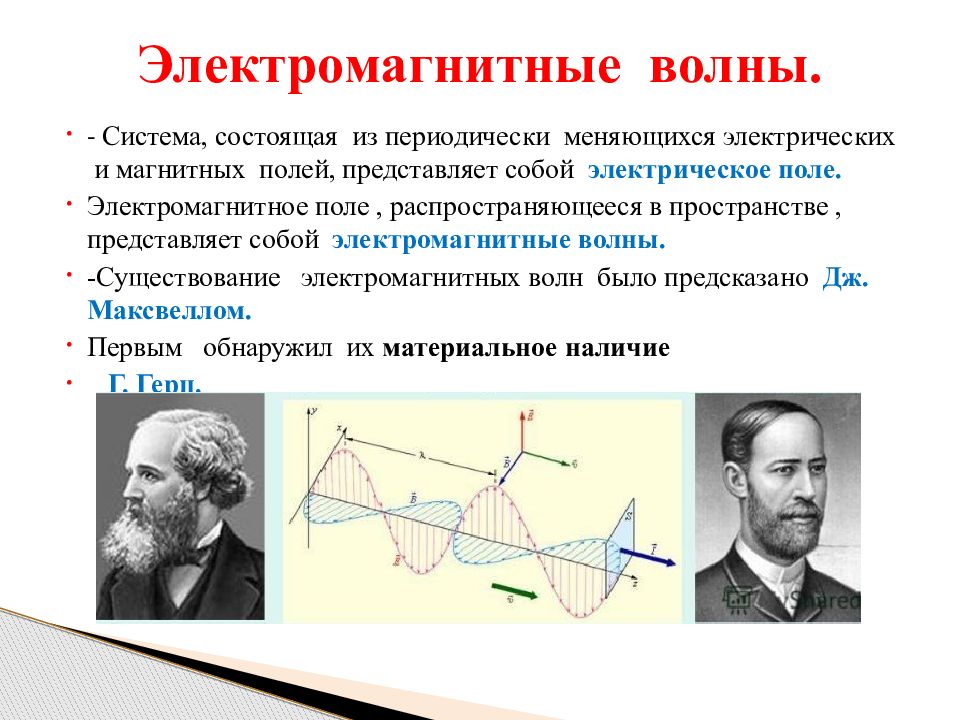 Какие величины периодически меняются в электромагнитной волне. Существование электромагнитных волн. Ученый который предсказал существование электромагнитных волн. Предсказал электромагнитные волны. Электромагнетизм и волны.