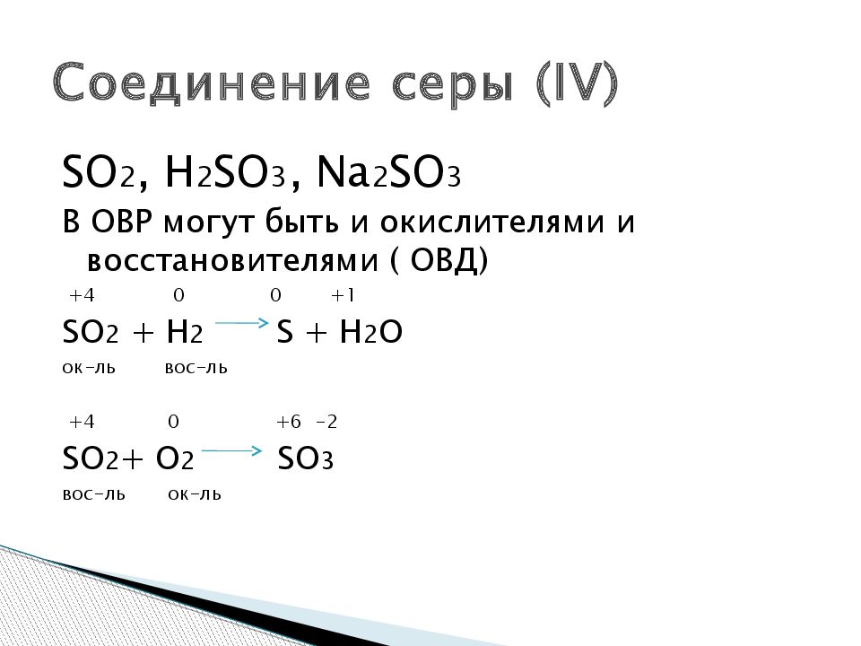 Соединения серы 4 6