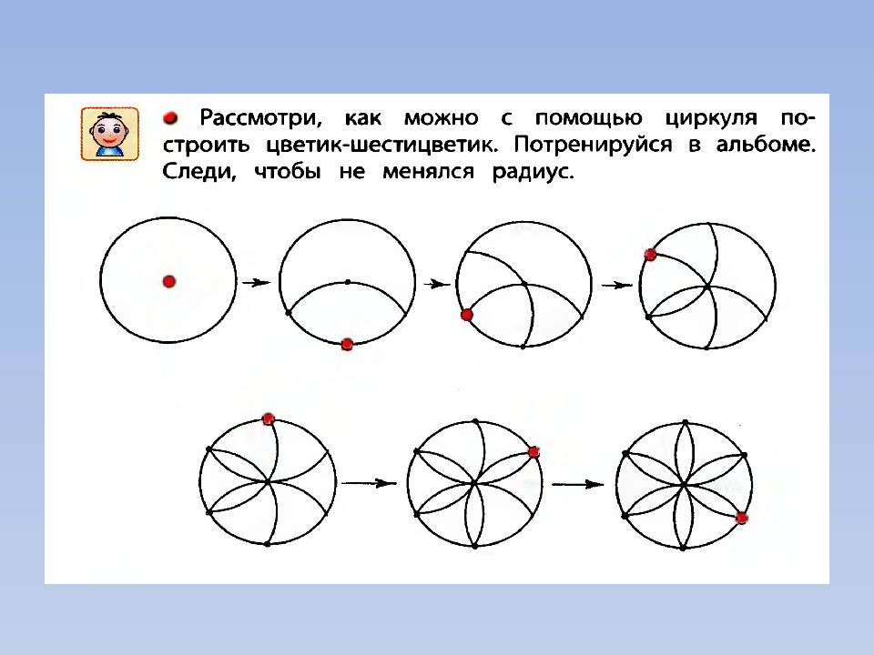 Начерти 5 окружностей. Задания с циркулем для начальной школы. Рисунки при помощи циркуля. Работа циркулем круги. Чертим окружность с помощью циркуля.